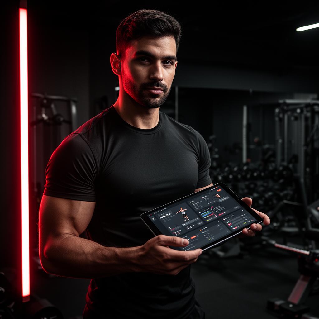 Personal trainer usando o FIT F3 Pro